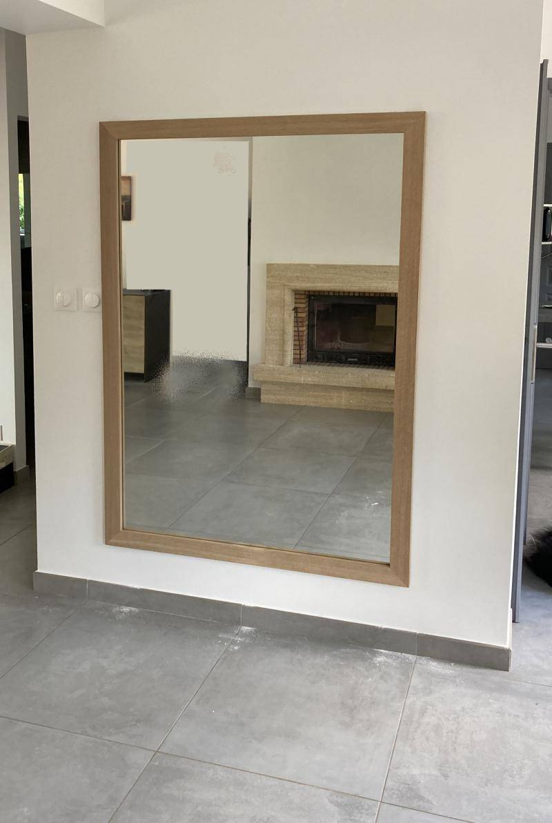 miroir cadre chêne