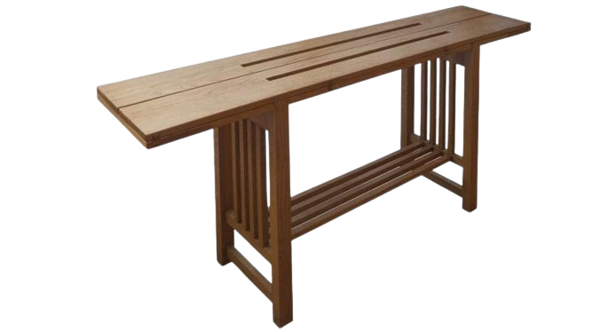 console en chêne