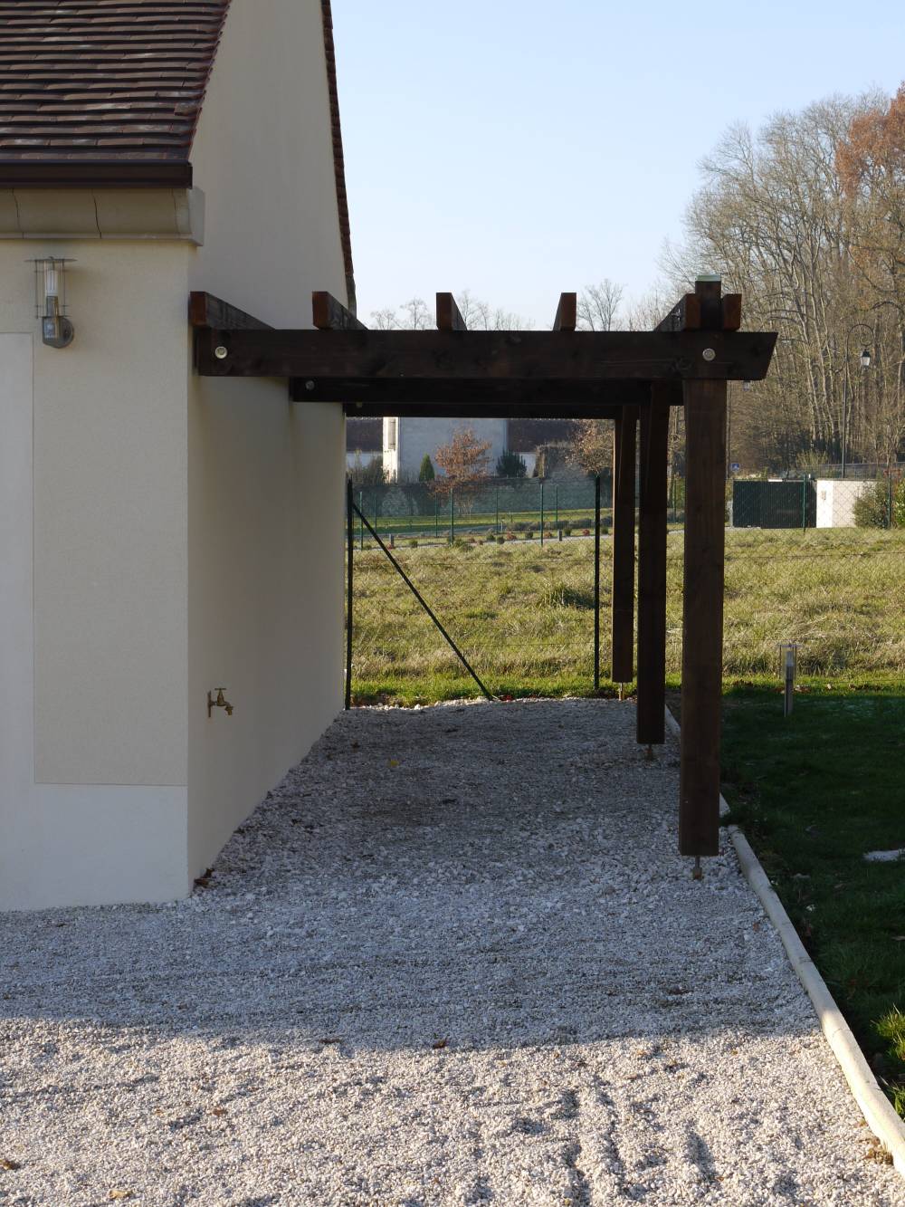 pergola avant vue coté
