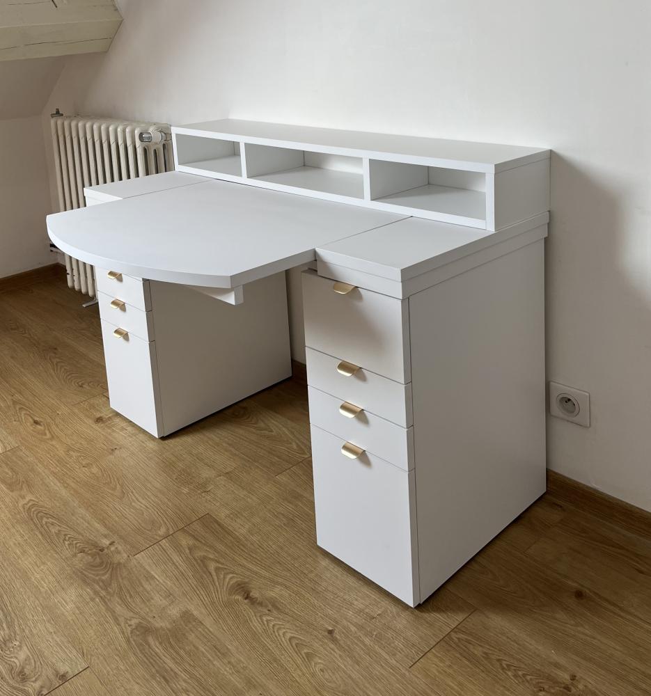 Coiffeuse plateau coulissant