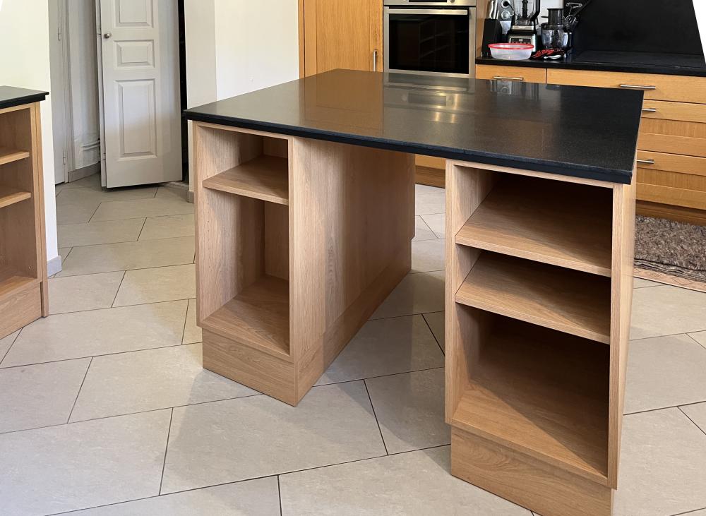 Ilot de cuisine,  plateau Corian