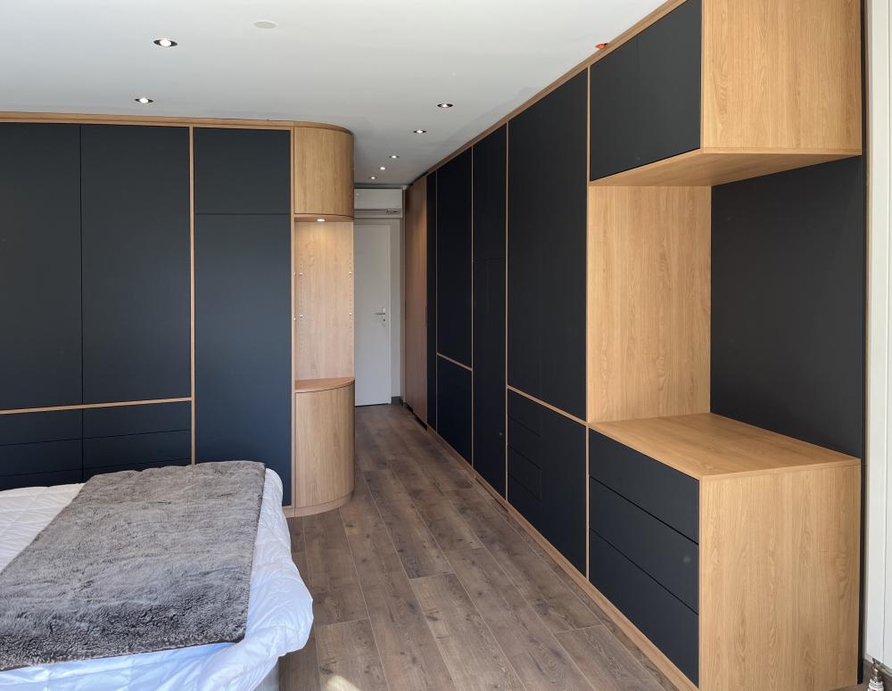 Ensemble en mélaminé  finition gris anthracite Touch